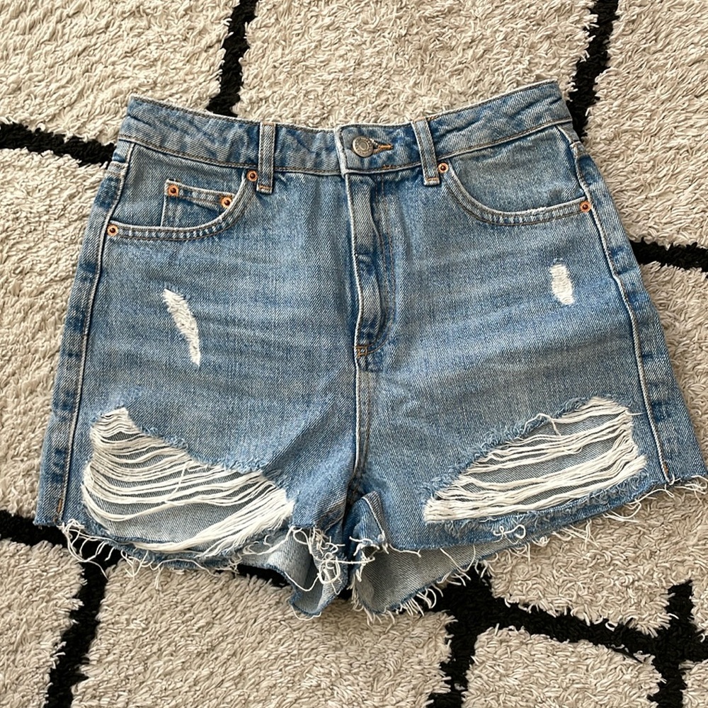 Topshop Moto Mom Denim Shorts Size 4